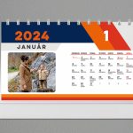 Kalendár nástenný mesačný orange 2024 2
