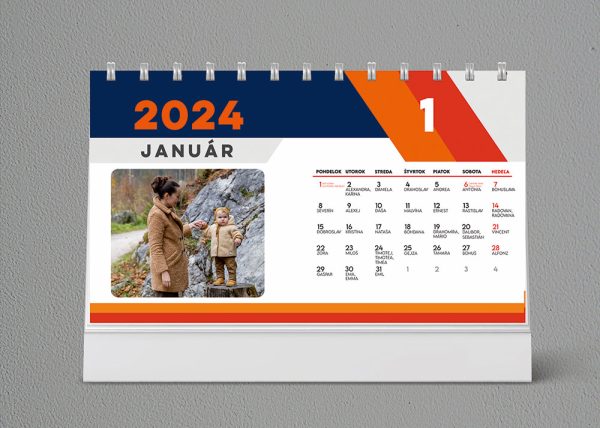 kalendar nastenny mesacny orange 2024 2