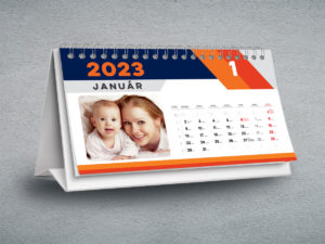 kalendar stolovy mesacny orange 2023 2