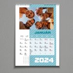 Nástenný kalendár tyrkys 2024 2