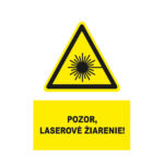 Pozor, laserové žiarenie! text