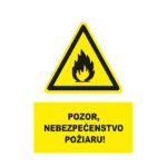 Pozor, nebezpečenstvo požiaru! text