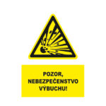 Pozor, nebezpečenstvo výbuchu! text