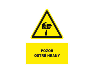 pozor ostre hrany text 1