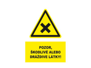 pozor skodlive alebo drazdive latky text
