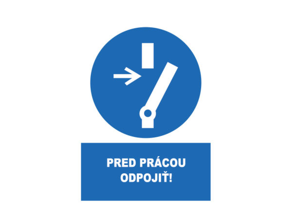 pred pracou odpojit text