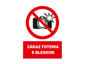 Zákaz fotenia s bleskom